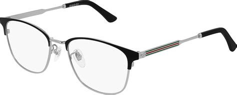 Gucci GG 0609OK 002 Black Ruthenium Metal Square .